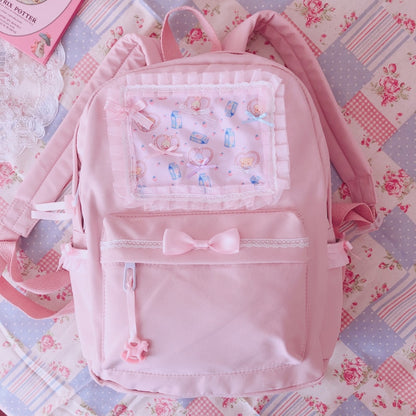 Cartoon Embroidery Backpacks For Teenage Girls Japanese Soft Girl Backpacks Lolita Cute Cat Backpack Travel Bag Pack