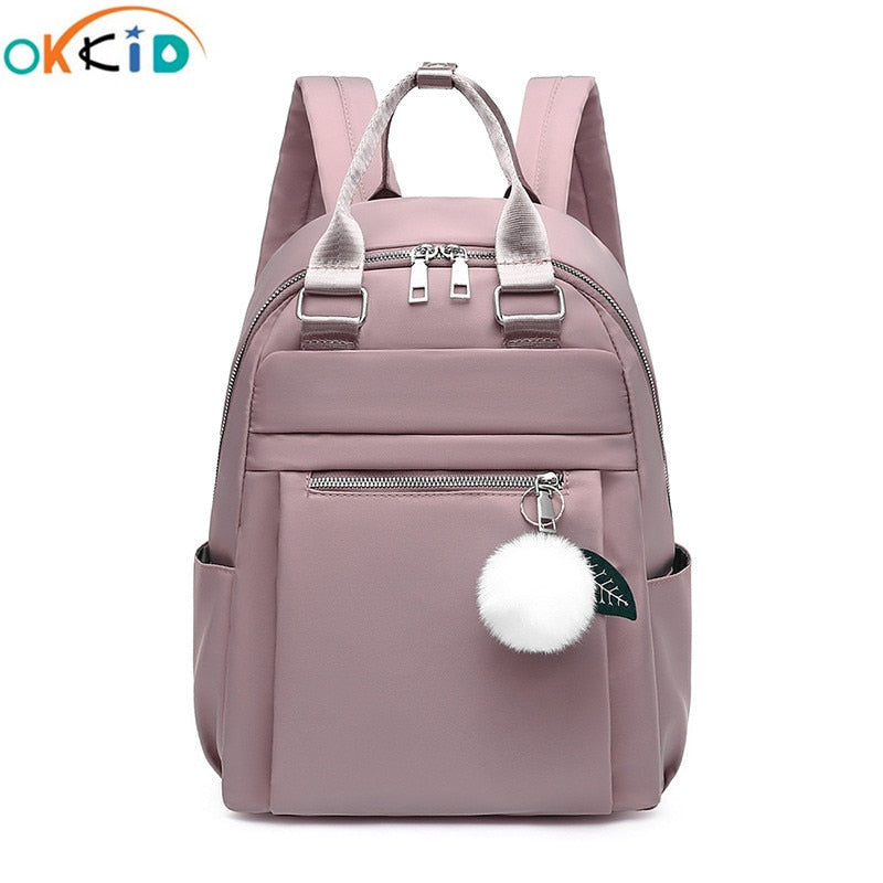 OKKID fashion backpacks for women back bag female travel bagpack ladies back pack waterproof nylon fabric backpack women gift