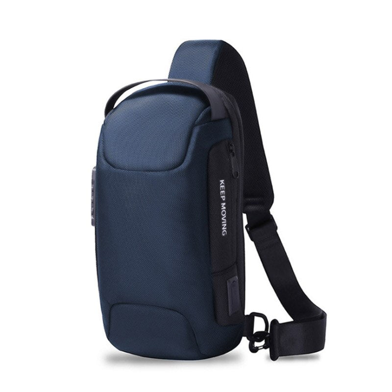 New Hot Multifunction Crossbody Bag Men Anti-theft Lock Shoulder Bags Male Waterproof Short Trip Chest Bag Fashion Bag for Men