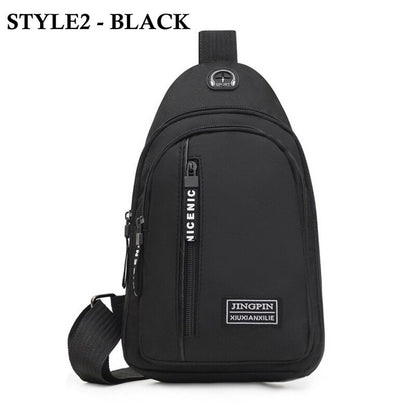 Men Shoulder Bags Nylon Waist Packs Sling Bag Crossbody Outdoor Sport Shoulder Chest Daily Picnic Canvas Messenger Bag Bolsa