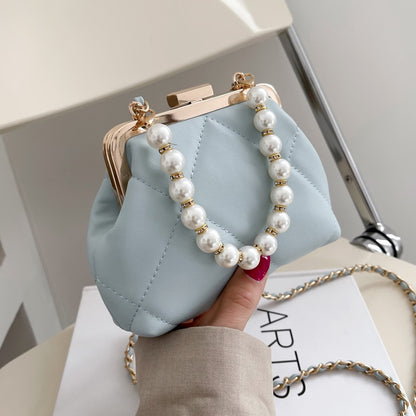 Women&#39;s Party Clutch Wedding Crossbody Bag Totes Stylish Pearl Clip Bag Evening Handbags Shoulder Bags Summer Beach Bag