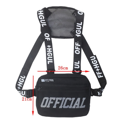 Streetwear Men Bag Tactical Vest Hip Hop Style Crossbody Chest Bags Packs for Fashion Punck Chest Rig Vest Waist Bag Unisex