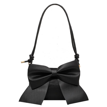 Luxury Designer Handbags For Women Simple Fashion Cute Bow Flap Ladies Solid Handbag Women&#39;s Leather Shoulder Crossbody Bags