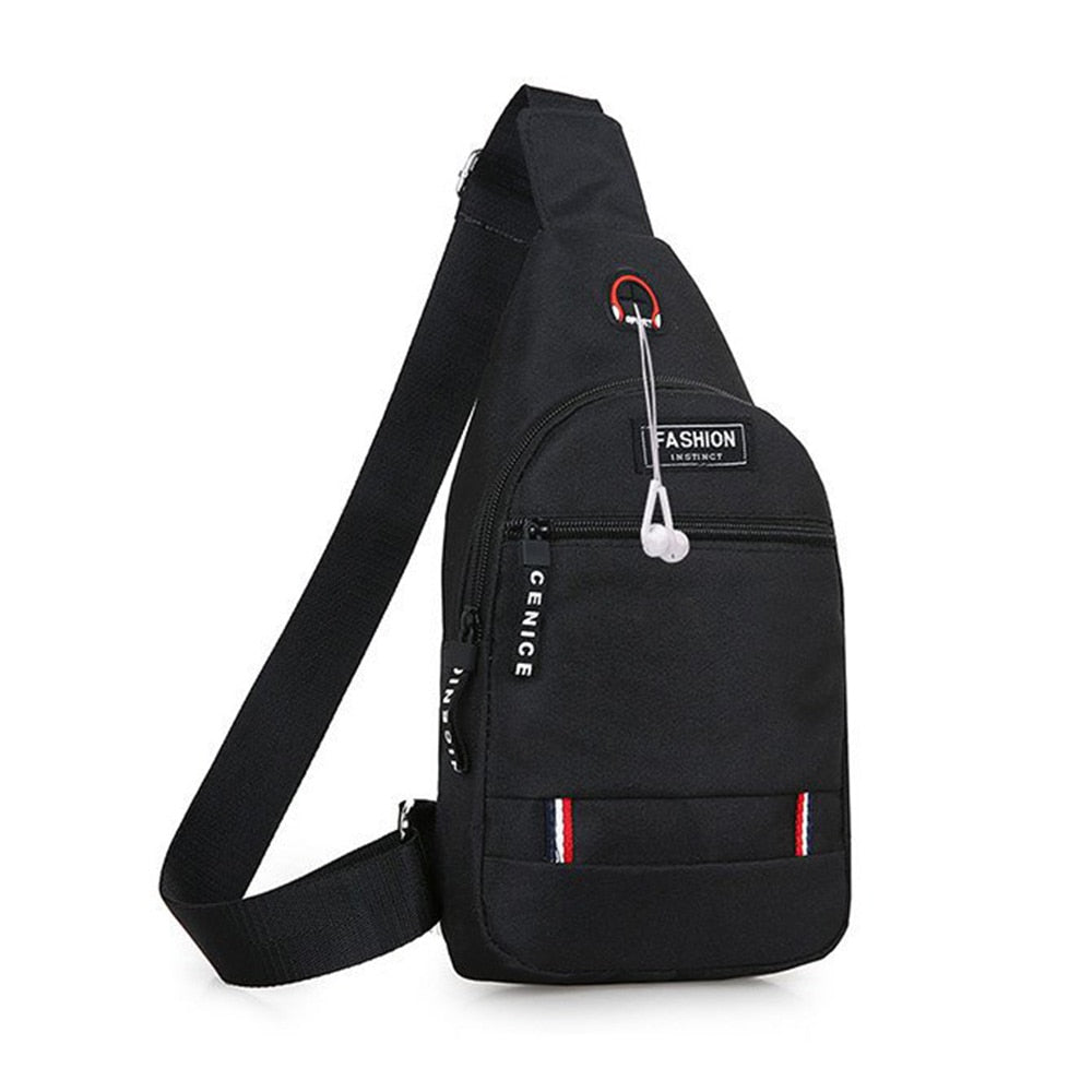 Men Shoulder Bags Nylon Waist Packs Sling Bag Crossbody Outdoor Sport Shoulder Chest Daily Picnic Canvas Messenger Bag Bolsa