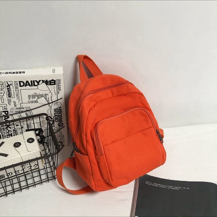 Classic Basic Backpacks Women Couples Unisex Preppy Book Environmental Canvas Simple Chic Small All-match College Multi Pockets