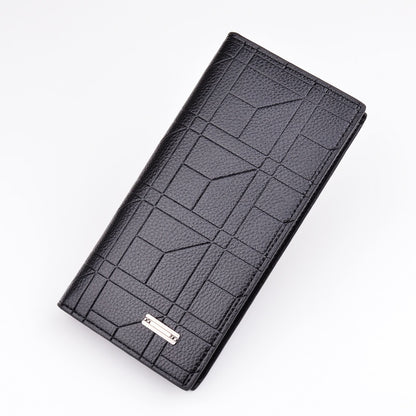 New Men&#39;s Wallets Men&#39;s Long Wallets Fashion Embossed Vertical Open Suit Bag Large Capacity Plus Soft Wallet