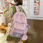 DCIMOR New Kawaii Cartoon Women Backpack Female Cross Line Waterproof Nylon Travel Bag College Girls Net Schoolbag Cute Mochilas