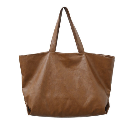 Extra Big Capacity Leather tote bags Brown Black Commutting Large bags for women Fashion women bag Brand ladies hand bags