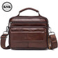 Men&#39;s Genuine Leather Bag Shoulder Handbag Messenger Bag For Men Crossbody Bags Fashion Flap Male Luxury Shoulder Bags KSK