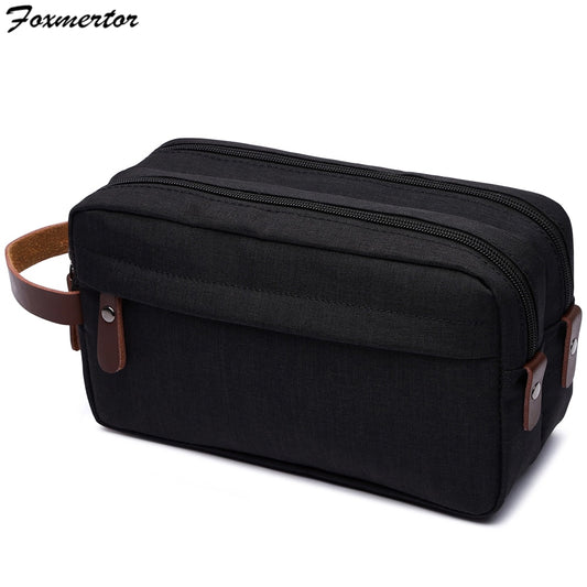 Foxmertor Men&#39;s Toiletry Bag Travel Dopp Kit Bathroom Shaving Organizer for Toiletries Overnight Organizer Bag Beauty Case #T2