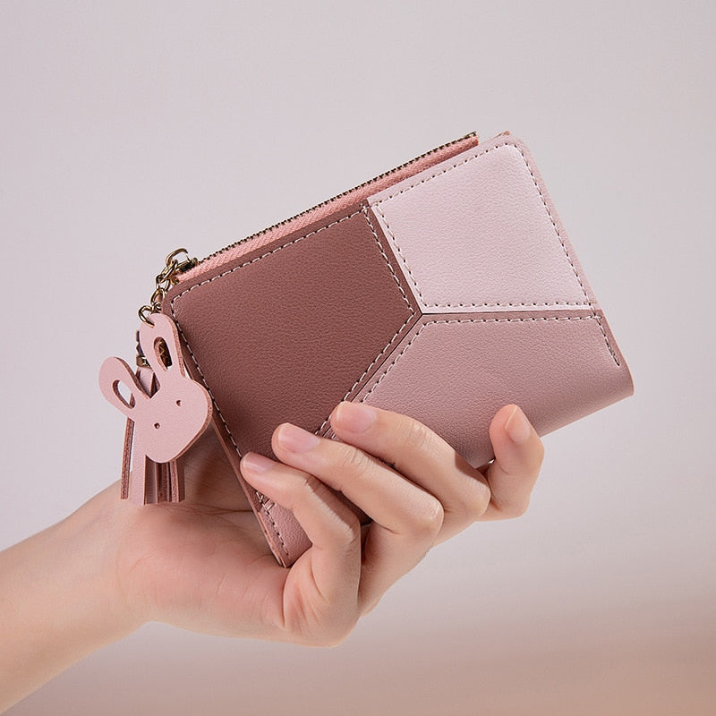 Women&#39;s Wallet PU Leather Women&#39;s Wallet Made of Leather Women Purses Card Holder Foldable Portable Lady Coin Purses