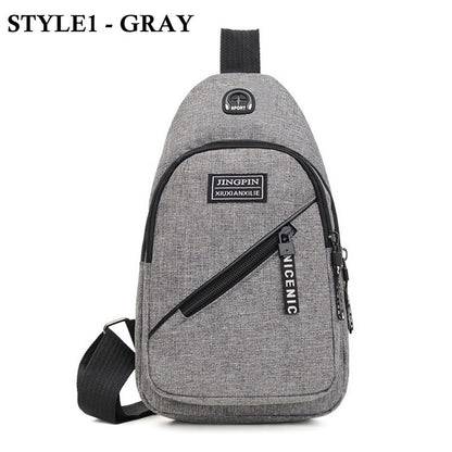 Men Shoulder Bags Nylon Waist Packs Sling Bag Crossbody Outdoor Sport Shoulder Chest Daily Picnic Canvas Messenger Bag Bolsa