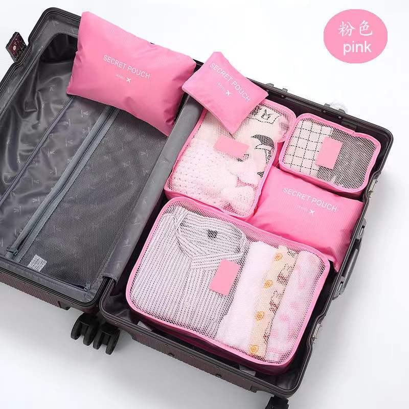 Travel storage 6-piece storage bag underwear shoes 6 storage bag Oxford waterproof cloth luggage storage and distribution