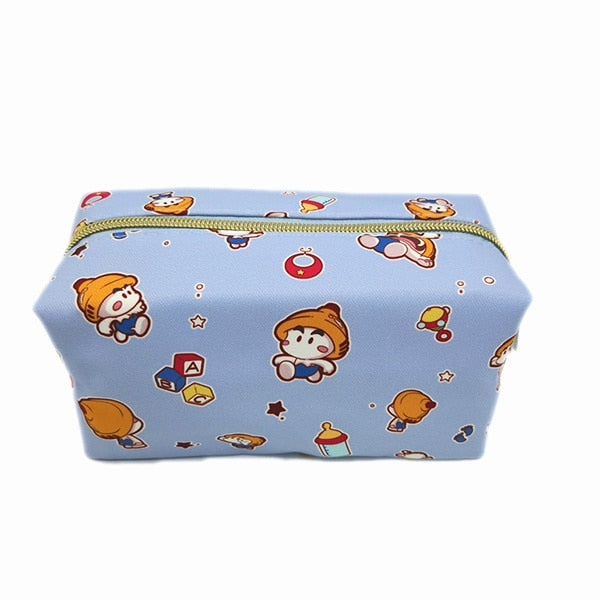 PURDORED 1 pc Cartoon Cosmetic Bag Fish Duck Pattern Women Make Up Bag Travel Floral organizer for cosmetic Toiletry Bag neceser