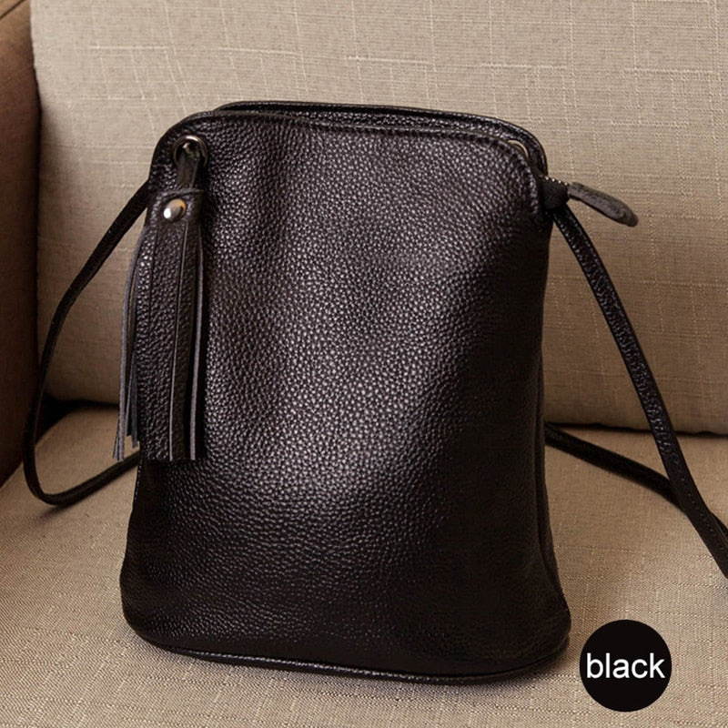 New Cross Body Cell Phone Purses Vintage Bag Women Small Shoulder Bag Genuine Leather Softness Mini Bag for Woman Messenger Bags