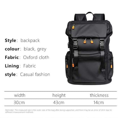 New Fashion Men Backpack Multifunctional Waterproof Backpacks 15.6 Inch Laptop Bag Man USB Charging Travel Bag Large Capacity