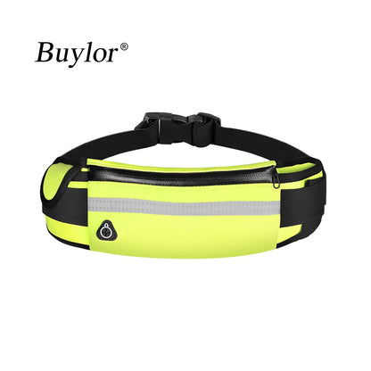 Buylor Sports Waist Pack Women Men Running Belt Waist Bag Waterproof Fanny Pack Wallet Men Pouch Belt Portable Phone Holder Gym