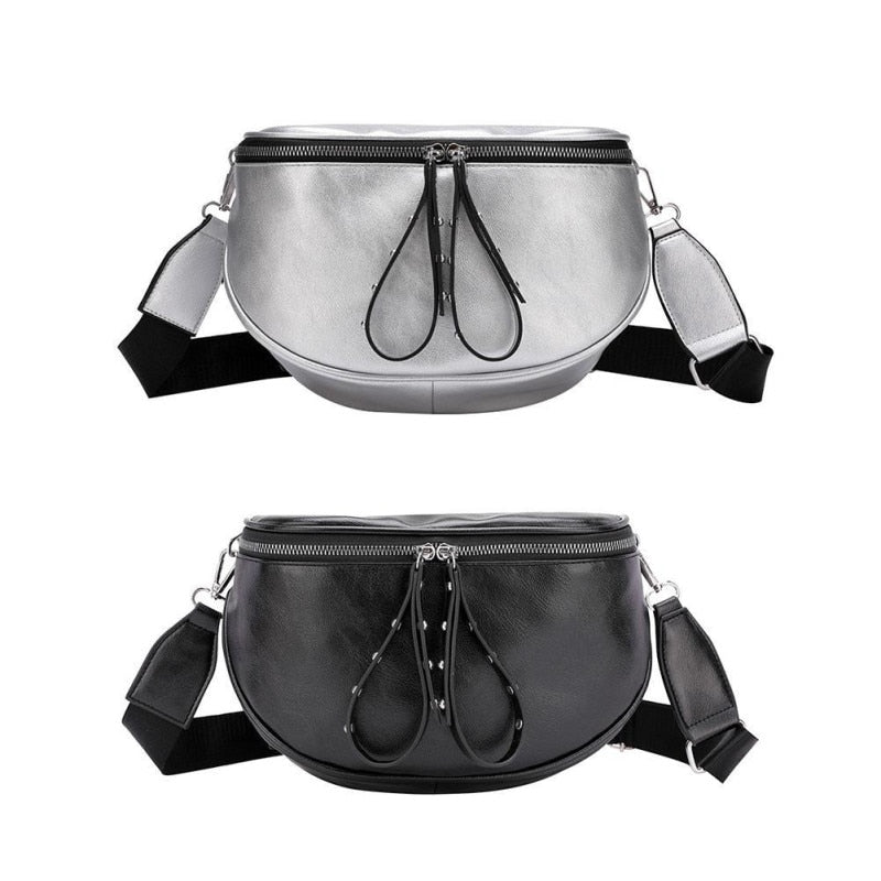 Vintage Small Messenger Bags For Women Semicircle Saddle Poach Shouder Bag Bucket Bags Crossbody Bag Females PU Leather Handbags