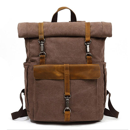 Fashion Vintage Men&#39;s canvas Laptop Backpack Male Casual Backpack School Bag Large Capacity Travel Mountaineering Bag