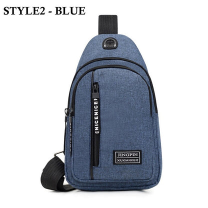 Men Shoulder Bags Nylon Waist Packs Sling Bag Crossbody Outdoor Sport Shoulder Chest Daily Picnic Canvas Messenger Bag Bolsa