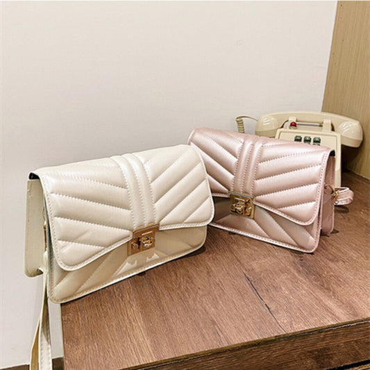 Women Pure Color PU Leather Shoulder Bags Vintage Geometric Pattern Crossbody Bags Female Casual Small Square Flap Handbags