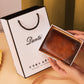 Dante new men&#39;s leather wallet anti-theft credit card function driver&#39;s license rub color leather wallet small money bag