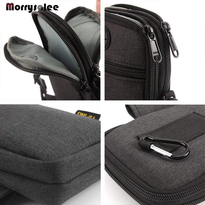 Multi-Function Document Bag Waterproof Mobile Phone Menn&#39;s Bag Running Sport Chest Bag Men Messenger