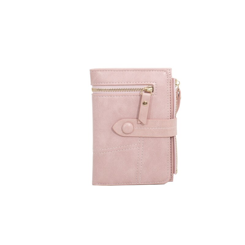 Wallet Women&#39;s New Korean Short Student Folding Multifunctional Hand Bag Real Leather Multi Card Wallet