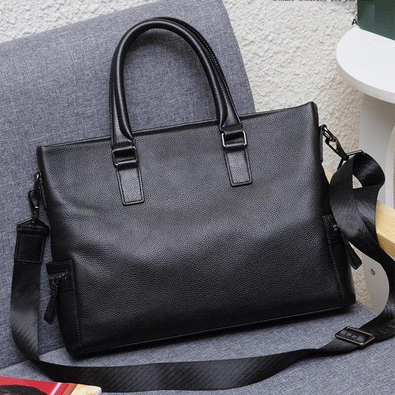 Men Briefcase Genuine Leather Laptop Bag Men&#39;s Messenger Fashion Business Male Handbags Shoulder Bags Men Briefcase Tote Bag