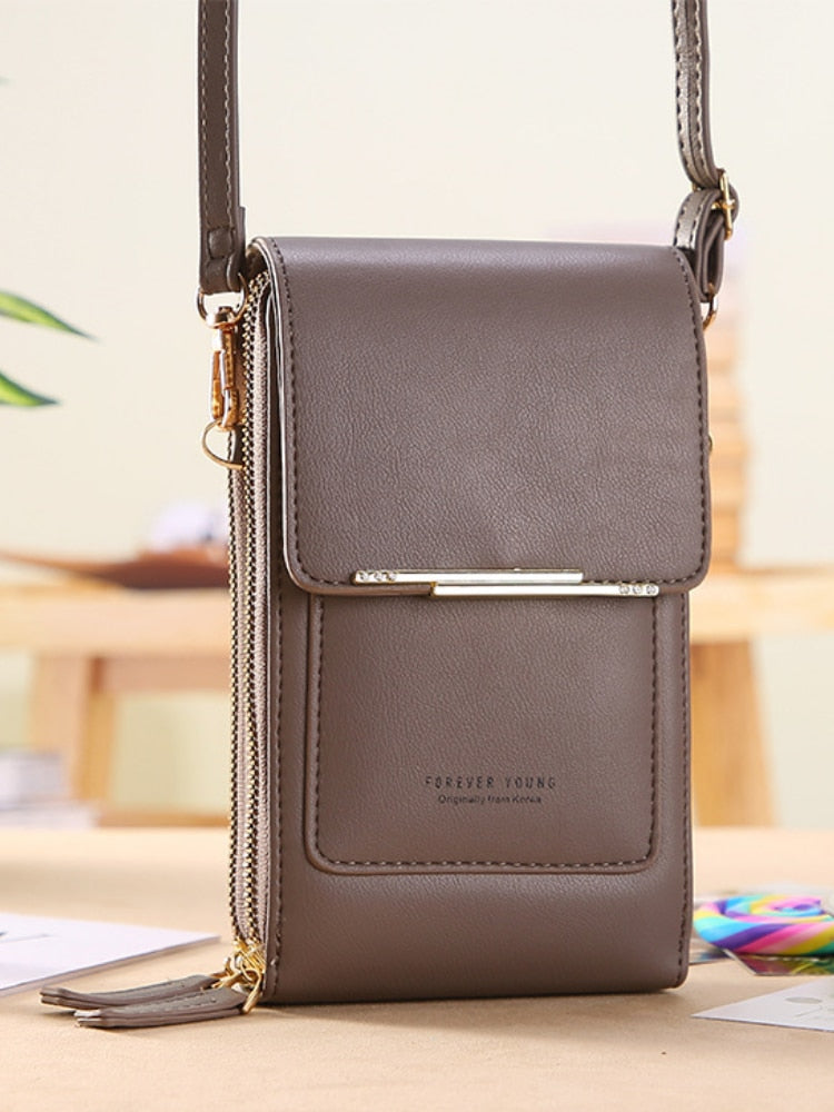 Women Bags Soft Leather Wallets Touch Screen Cell Phone Purse Crossbody Shoulder Strap Handbag for Female Cheap Women&#39;s Bags