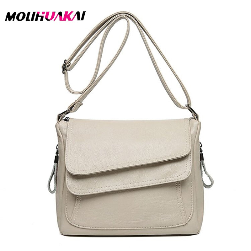 New White Designer PU Leather Crossbody Bags For Women Summer Women&#39;s Trend Handbags Branded Trending Cross Body Bag Sac