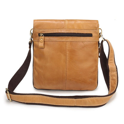 Functional Men Genuine Leather Messenger Shoulder Bag Middle Office Business Bag for Tablet Handbag Male Flexible Crossbody Bag