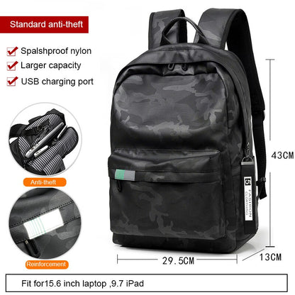 men&amp;#39;s New Arrival 14 15 16 inch Male Mochila for Men Fashion Trend School College Casual Bag Simple Travel Student Backpacks