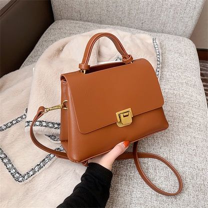 Vintage Tote Bag Winter New Quality PU Leather Women&#39;s Designer Handbag Purses Luxury Designer Mini Shoulder Messenger Bag