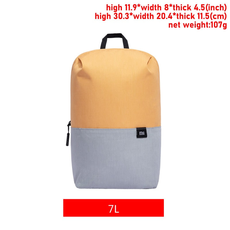 Original Xiaomi Mi Backpack 7L/10L/15L/20L Waterproof Colorful Daily Leisure Urban Unisex Sports Travel Backpack Dropshipping