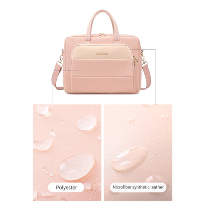 PU Leather Women Laptop Bag Notebook Carrying Case Briefcase for  13.3 14 15.6 inch Men Handbags shoulder