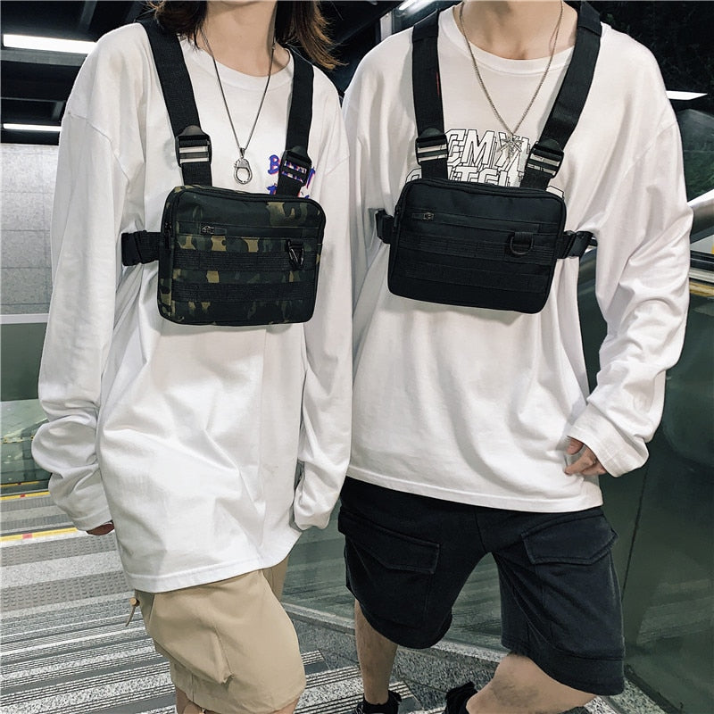 New Chest Rig Hip-Hop Men Bag Casual Function Outdoor Style Chest Bag Small Tactical Vest Bags Streetwear Male Waist Bags
