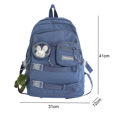 Waterproof Cute Backpack Nylon Female Harajuku School Bag College Lady Kawaii Backpacks Fashion Book Girl Bags Student