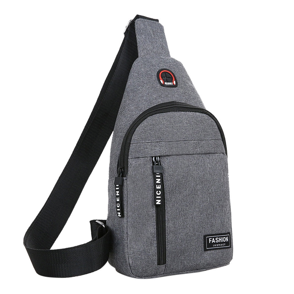 Men Shoulder Bags Nylon Waist Packs Sling Bag Crossbody Outdoor Sport Shoulder Chest Daily Picnic Canvas Messenger Bag Bolsa