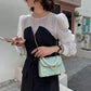 Women PU Net Yarn Flower Embroidery Shoulder Bags Messenger Bags Vintage Pearl Chain Handbags Female Fashion Flap Crossbody Bags