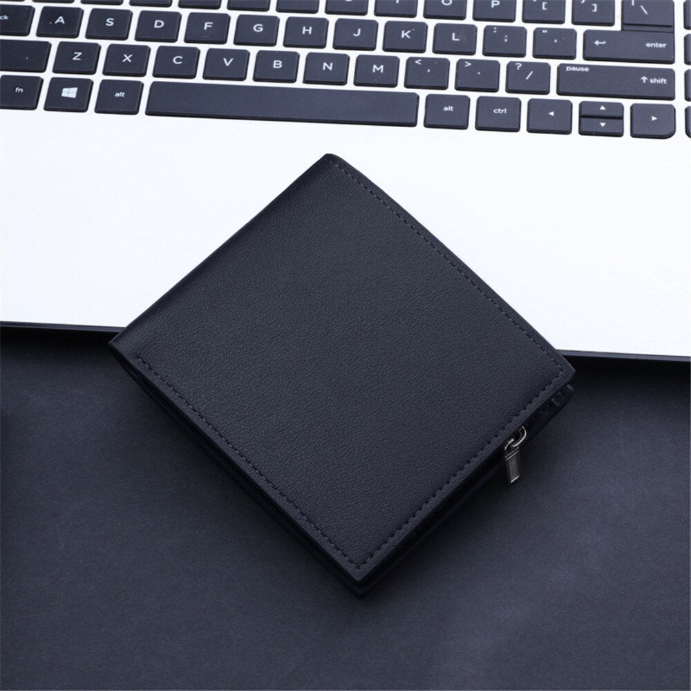 Fashion Casual Short Men Wallet Casual Travel Portable Male Credit Card Holder Coin Purse Lightweight PU Popular Simple Wallets