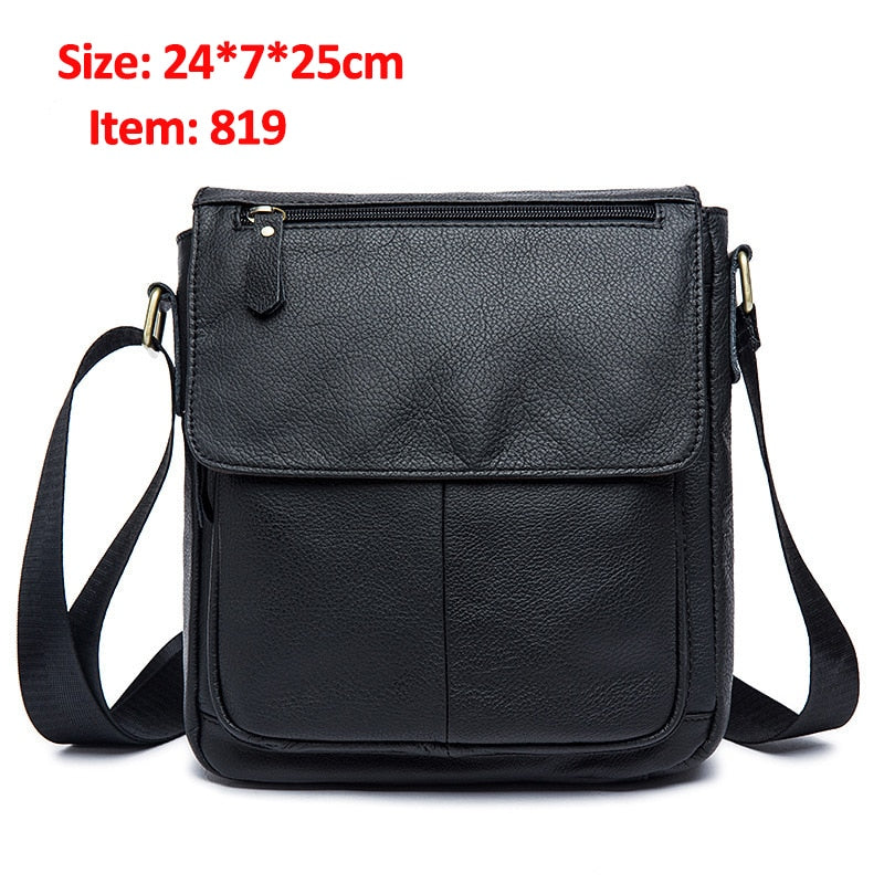 WESTAL Men&#39;s Shoulder Bag Men Genuine Leather Messenger Bags Big Male Black Crossbody Bags for Men Bag Leather Man Handbags 8830