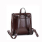 Genuine Leather Women Backpack Rucksack Simple Fashion Grils School Book Bag Mini Oil Wax Cowhide Daypack Knapsack