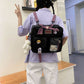Small Cute Women&#39;s Backpacks Female Student College Women&#39;s Bag Girls Badge Bookbag Kawaii Ladies Fashion Shoulder Bags
