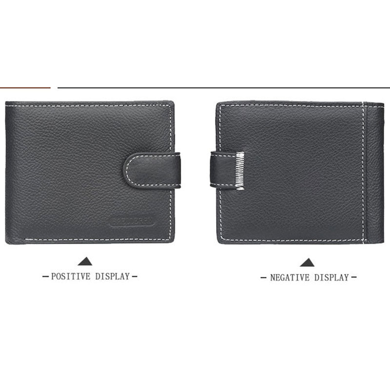 Men Wallets Genuine Cow Leather Short Zipper Hasp Male Purse Coin Pocket Card Holder Vintage Brand High Quality Wallet