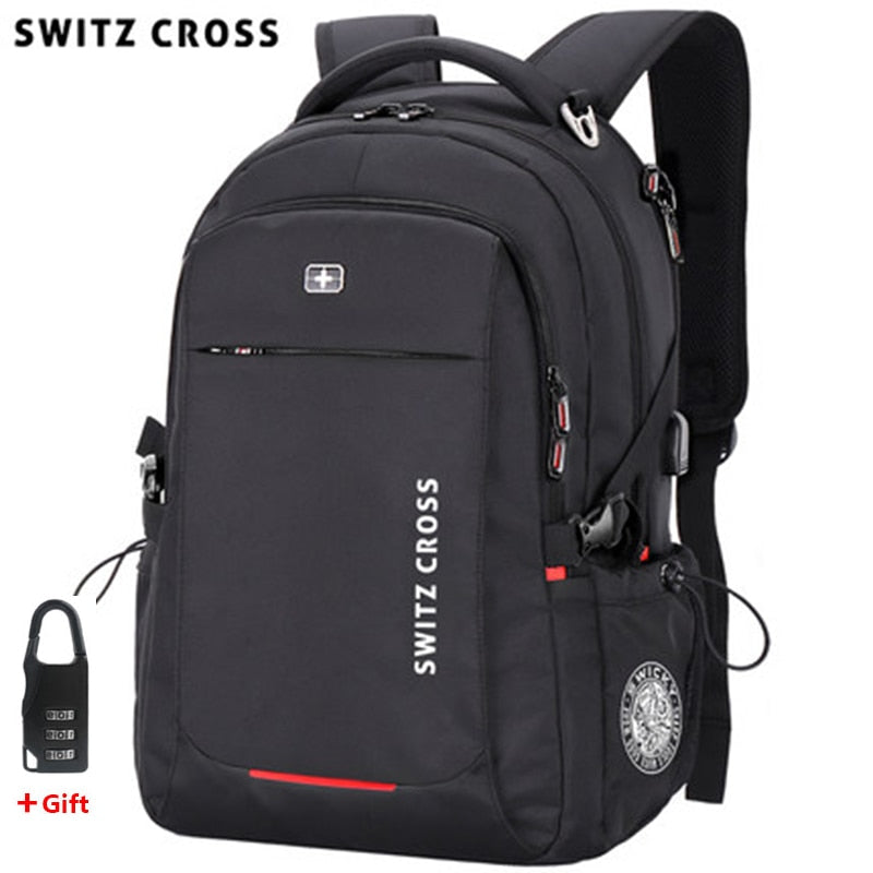 Travel 16 inch Laptop mochila swiss Backpack USB Charging Anti-Theft Business Luggage Daypack for Men Women College School Bag