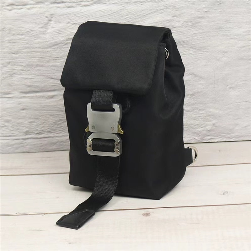 Black ALYX Backpacks Men Women 1:1  High Quality Bag Adjustable Shoulders 1017 9SM Alyx Bags Etching Logo Buckle