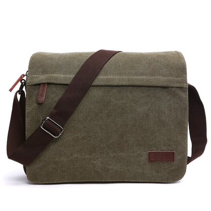 Shoulder Messenger Bag Canvas Men&#39;s Fashion Portable Outdoor Computer Bag Casual Korean Trend