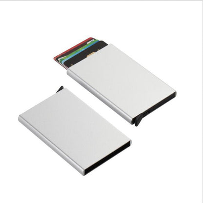 Anti-theft ID Credit Card Holder Porte Carte Thin Aluminium Metal Wallets Pocket Case Bank Women Men Credit Card Box