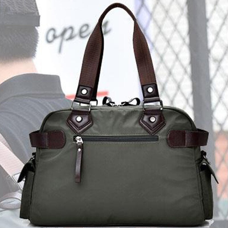 Men&#39;s Shoulder Bag Nylon Material British Casual Fashion School Style High Quality Multi-function Large Capacity Design